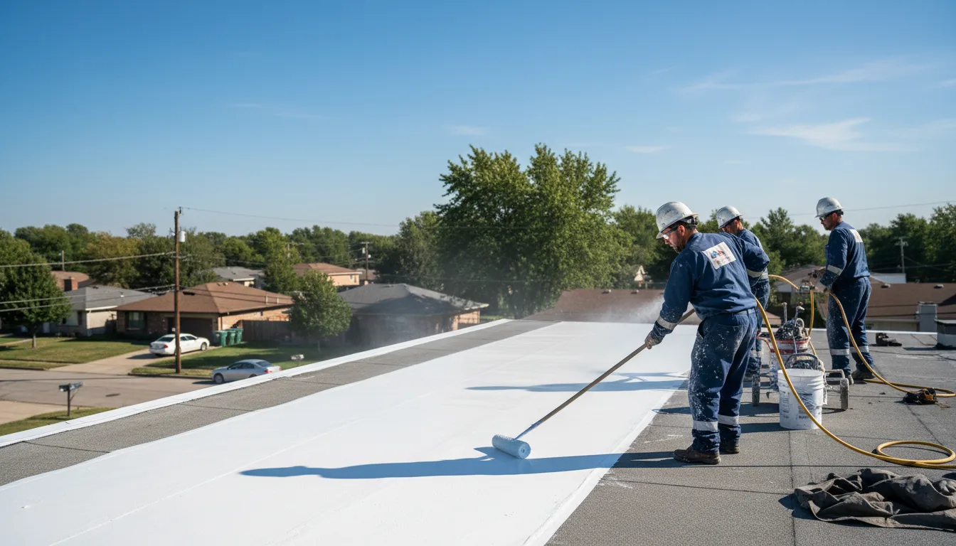 Commercial roof coating in Friendswood, TX near me